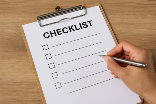 Checklist frente de caixa